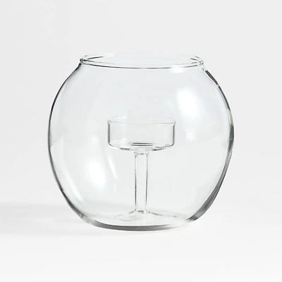 Alina Small Clear Glass Tealight Candle Holder