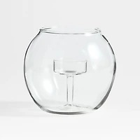 Alina Small Clear Glass Tealight Candle Holder