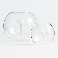 Alina Small Clear Glass Tealight Candle Holder