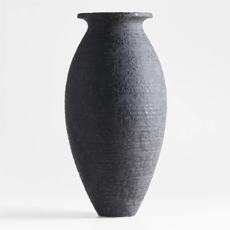 Kyoto Black Ceramic Vase 20"