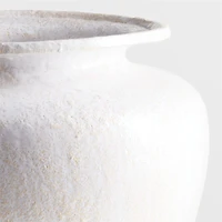 Kyoto White Ceramic Vase 16"
