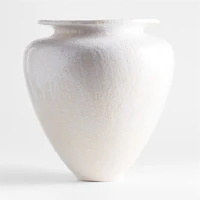 Kyoto White Ceramic Vase 16"