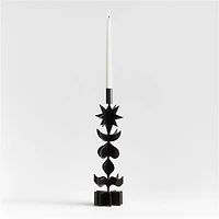 Picado Large Black Metal Taper Candle Holder 18" by Lucia Eames™