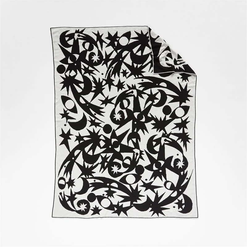 Star Dance 70"x55" Recycled Cashmere Throw Blanket by Lucia Eames™