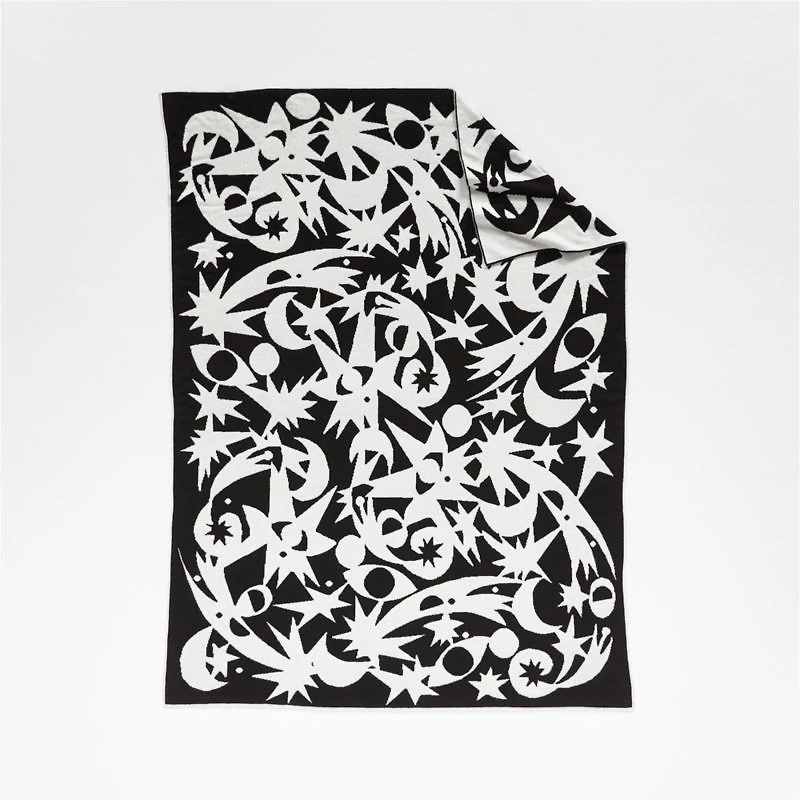 Star Dance 70"x55" Recycled Cashmere Throw Blanket by Lucia Eames™