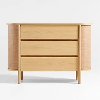 Canyon 50" Natural Wood Narrow 3-Drawer Kids Dresser by Leanne Ford
