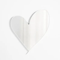 Large Heart White Metal Wall Mirror by Leanne Ford