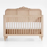Lennox Carved Wood Convertible Baby Crib with Toddler Bed Rail by Leanne Ford