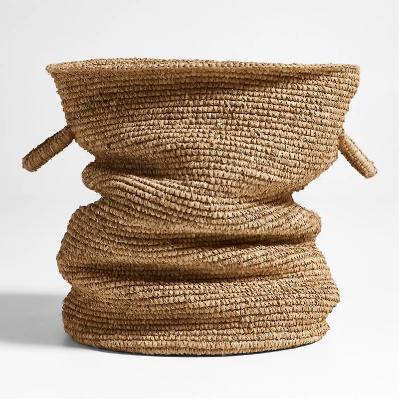 Wobbly Large Natural Brown Decorative Basket by Leanne Ford