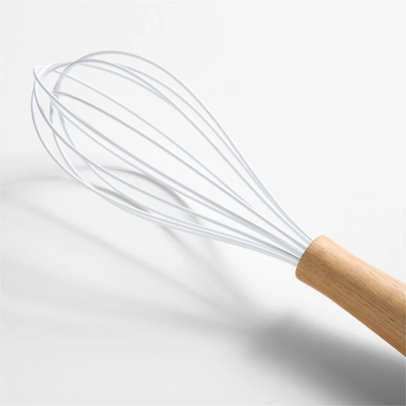Arbor 12" Silicone and Oak Wood Whisk by Laura Kim