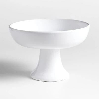 Garden Fountain Medium Earthenware Pedestal Bowl by Laura Kim