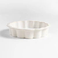 Ceramic Scalloped Pie Dish by Laura Kim