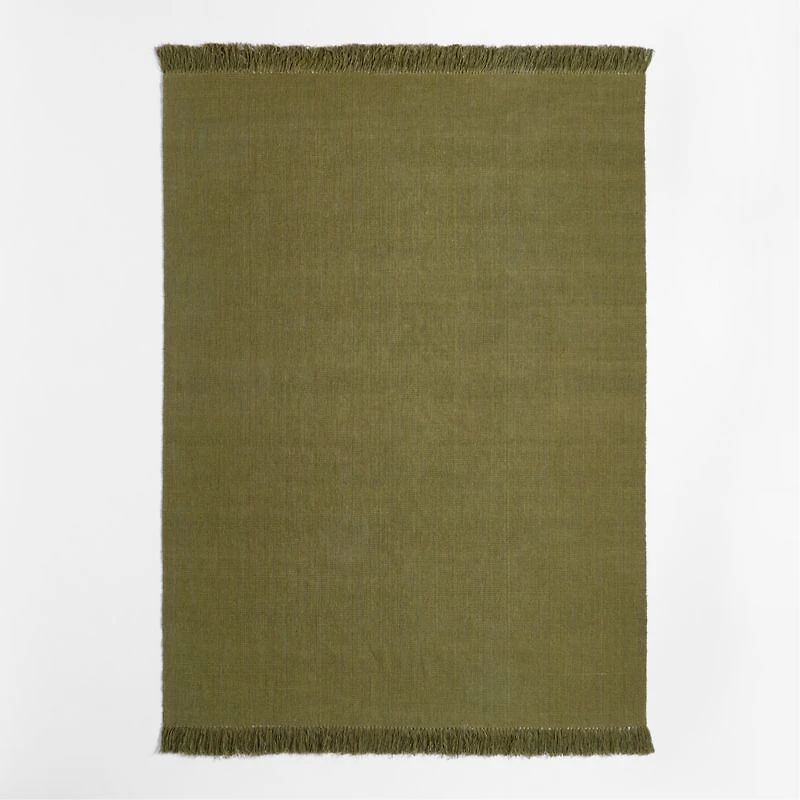 Flatweave Jute Tassel Oregano Green Area Rug 10'x14' by Laura Kim