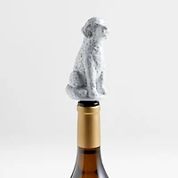 King of Soho Goldendoodle Ceramic Wine Stopper by Laura Kim