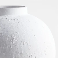 Lorient Large White Textured Ceramic Vase 18" by Laura Kim