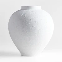 Lorient Large White Textured Ceramic Vase 18" by Laura Kim
