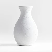 Lorient Small White Textured Ceramic Vase 15" by Laura Kim