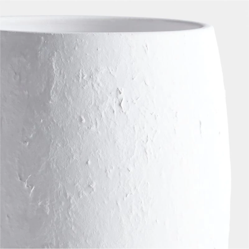 Lorient Tall White Textured Ceramic Vase 22" by Laura Kim