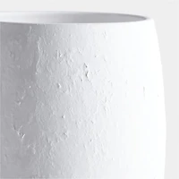 Lorient Tall White Textured Ceramic Vase 22" by Laura Kim