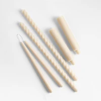 Off White Taper Candle Set by Laura Kim