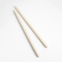 Off White Twisted Taper Candles 18", Set of 2 by Laura Kim