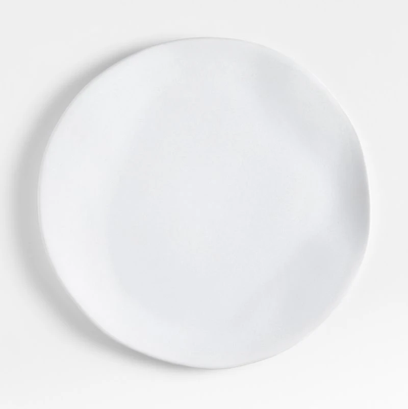 Petals White Stoneware Dinner Plate by Laura Kim