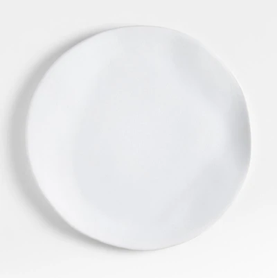 Petals White Stoneware Dinner Plate by Laura Kim
