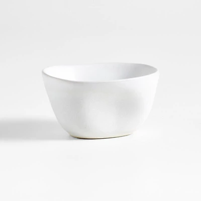 Petals White Stoneware Mini Bowl by Laura Kim