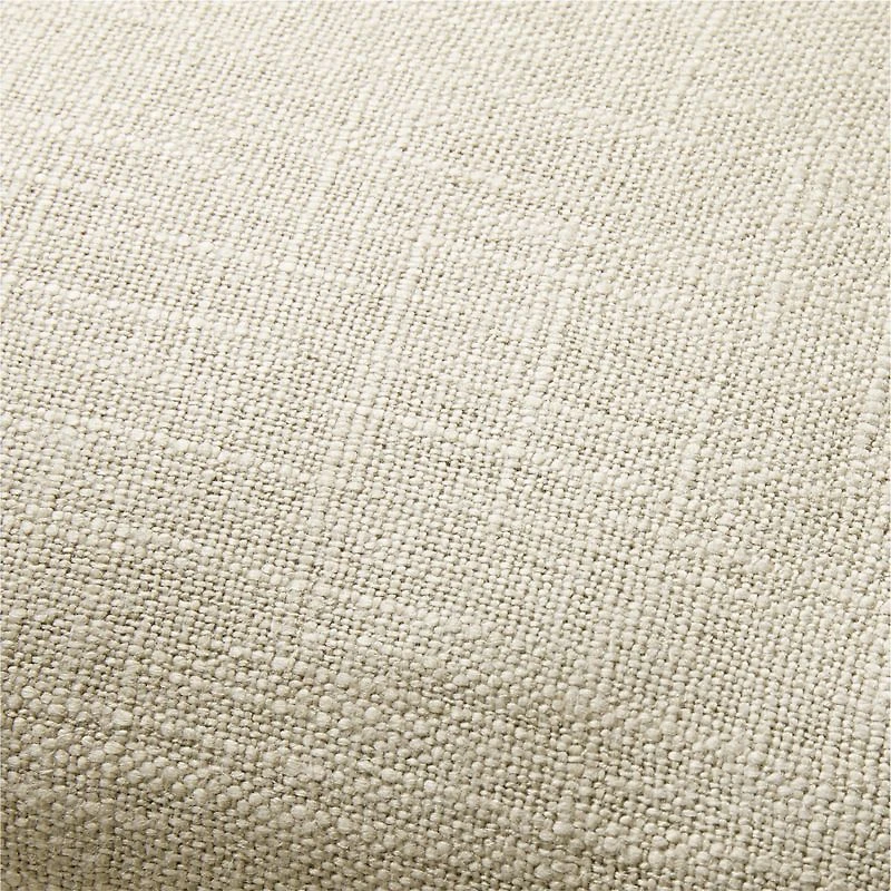 Slub Linen 23"x23" Pumila Taupe Throw Pillow Cover by Laura Kim