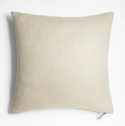 Slub Linen 23"x23" Pumila Taupe Throw Pillow Cover by Laura Kim