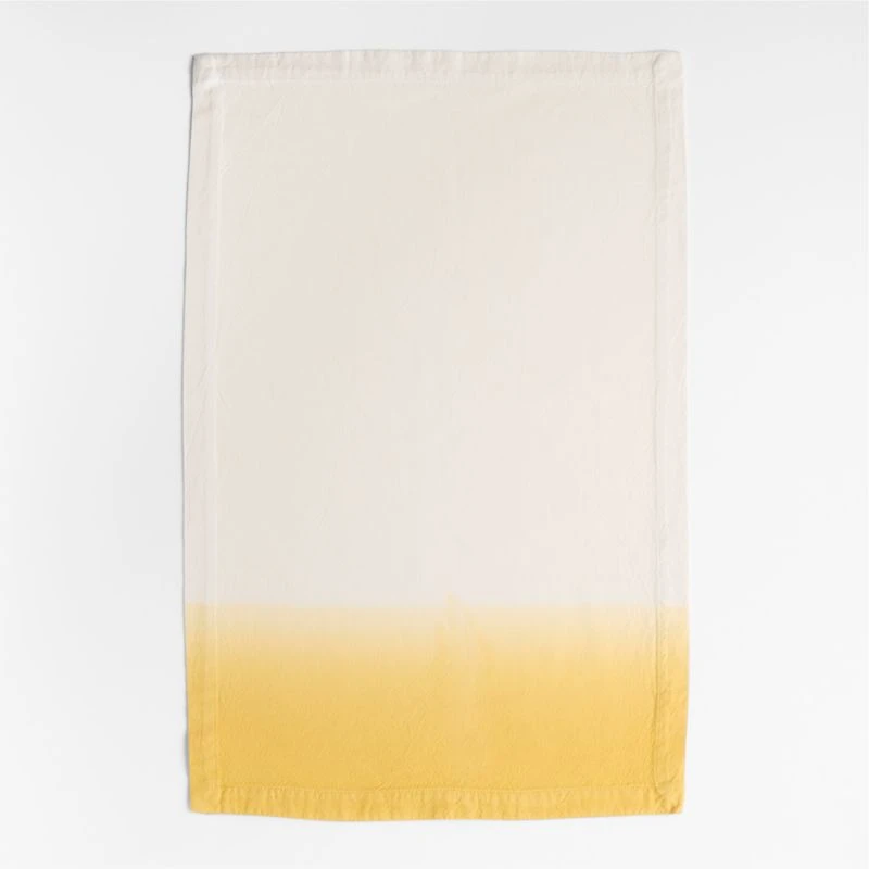 Dipped in Turmeric and Striped Organic Cotton Kitchen Towels, Set of 2 by Laura Kim