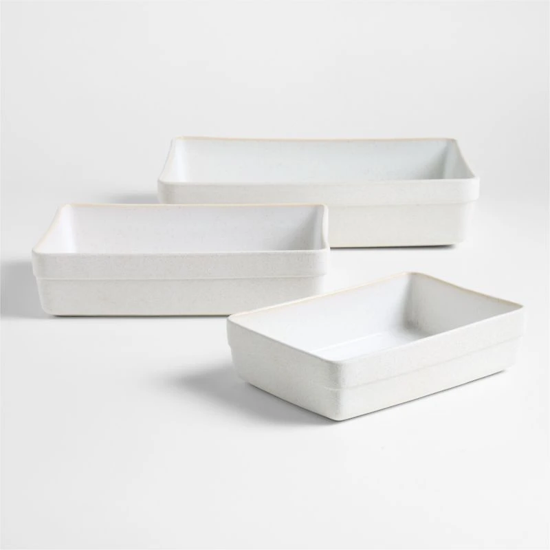 Terre Ceramic Bakers, Set of 3 by Laura Kim
