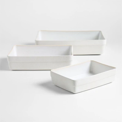 Terre Ceramic Bakers, Set of 3 by Laura Kim