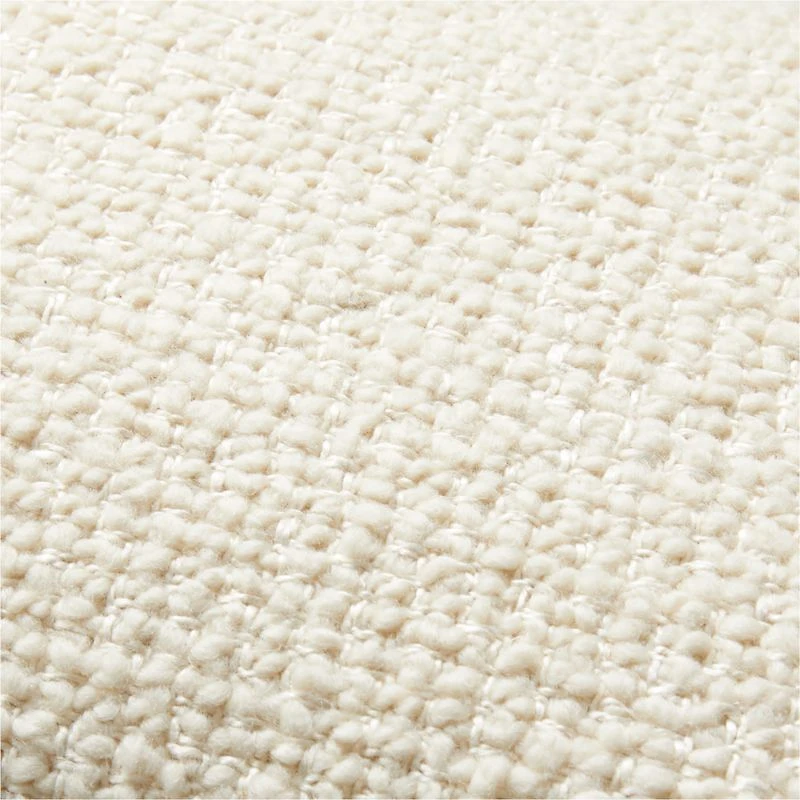 Wool Boucle 22"x15" Alba Ivory Throw Pillow Cover by Laura Kim