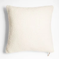 Wool Boucle 23"x23" Alba Ivory Throw Pillow Cover by Laura Kim