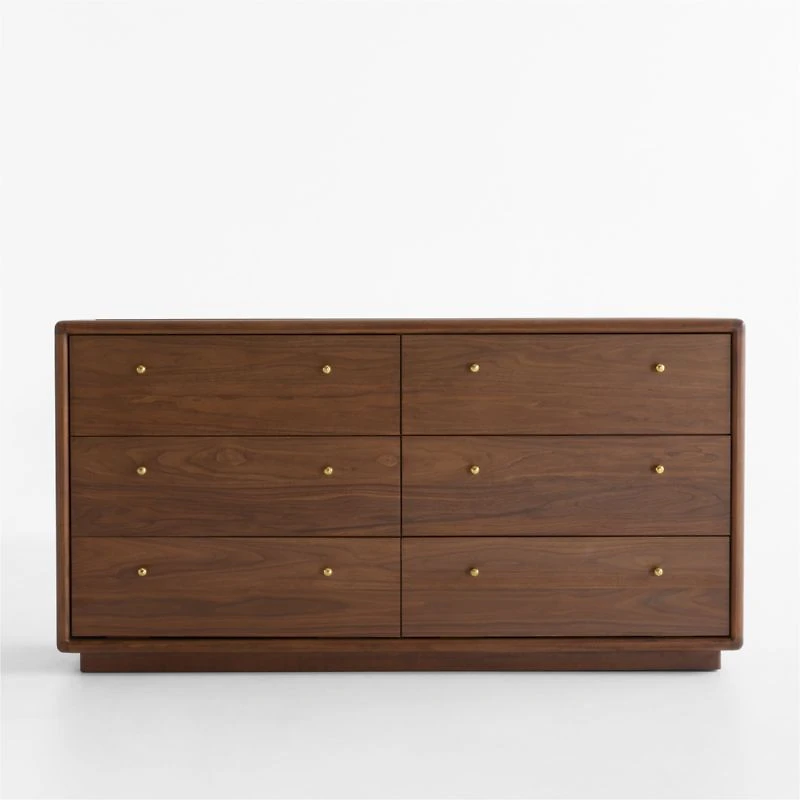 Lafayette 72" Walnut Wood 9-Drawer Dresser