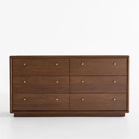 Lafayette 72" Walnut Wood 9-Drawer Dresser