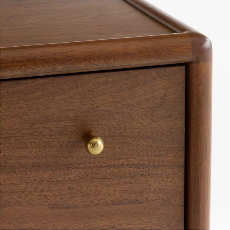 Lafayette 72" Walnut Wood 9-Drawer Dresser