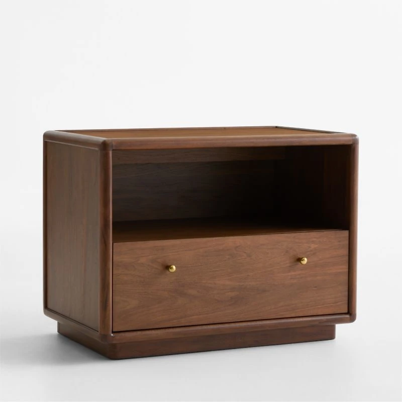 Lafayette 32" Walnut Wood Charging Nightstand
