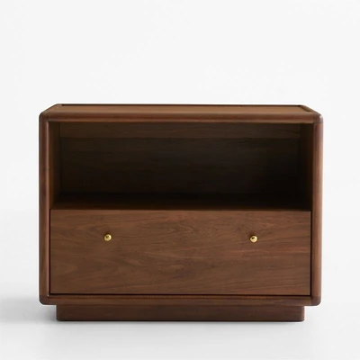 Lafayette 32" Walnut Wood Charging Nightstand