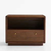 Lafayette 32" Walnut Wood Charging Nightstand