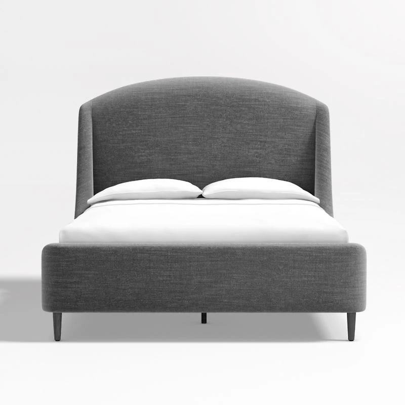 Lafayette Charcoal Grey Upholstered Tall Queen Bed