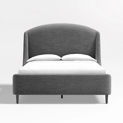 Lafayette Charcoal Grey Upholstered Tall Queen Bed
