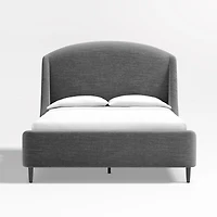 Lafayette Charcoal Grey Upholstered Tall Queen Bed