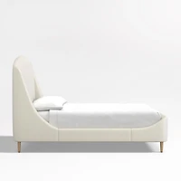Lafayette Ivory Upholstered Tall Queen Bed