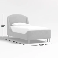 Lafayette Charcoal Grey Upholstered Twin Bed
