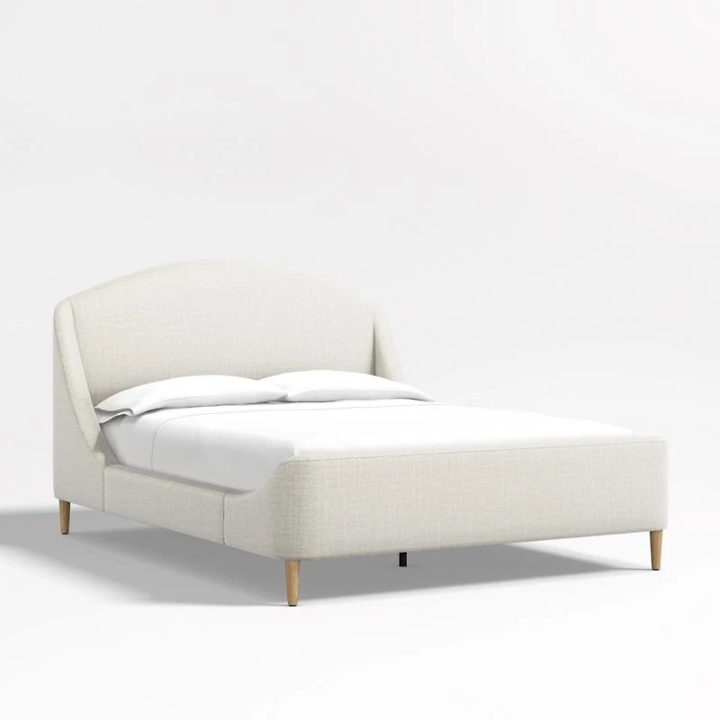 Lafayette Natural Beige Upholstered King Bed