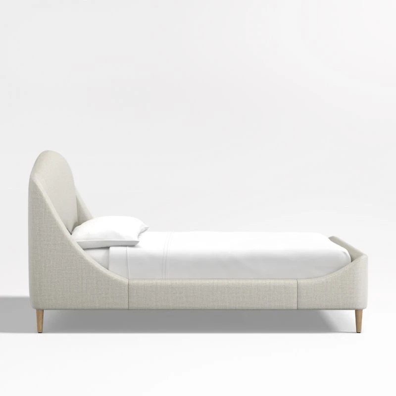 Lafayette Natural Beige Upholstered King Bed