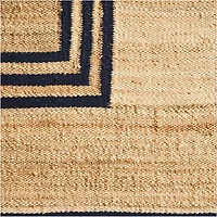 Lagos Jute and Wool Blend Blue Handwoven Rug Swatch 12"x18"