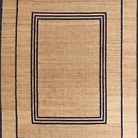Lagos Jute and Wool Blend Blue Handwoven Rug Swatch 12"x18"